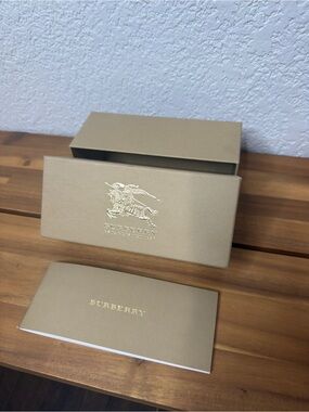Burberry sunglass box with Gold Emblem - box only